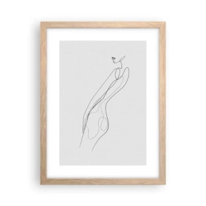 Póster en marco roble claro - Apenas una promesa - 30x40 cm