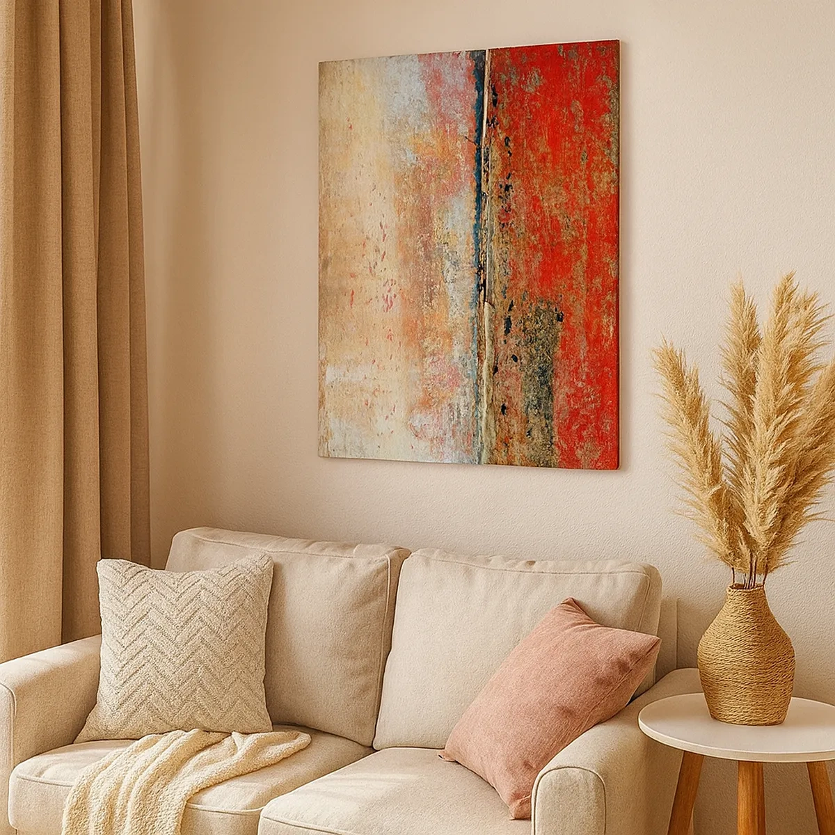 Cuadro sobre lienzo - Impresión de Imagen - Una composición abstracta inspirada en el mar y la naturaleza. - 50x70cm - Tal vez sea el mar - Decoración de pared moderna para salón y dormitorio ARTTOR