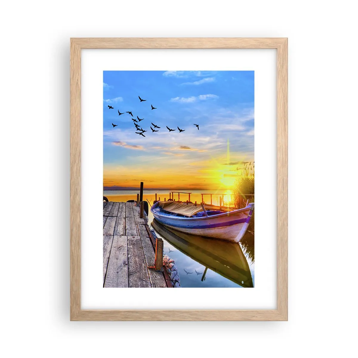 Póster en marco roble claro - Adiós, hasta mañana - 30x40 cm