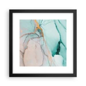 Póster en marco negro - Danza de formas y colores - 30x30 cm