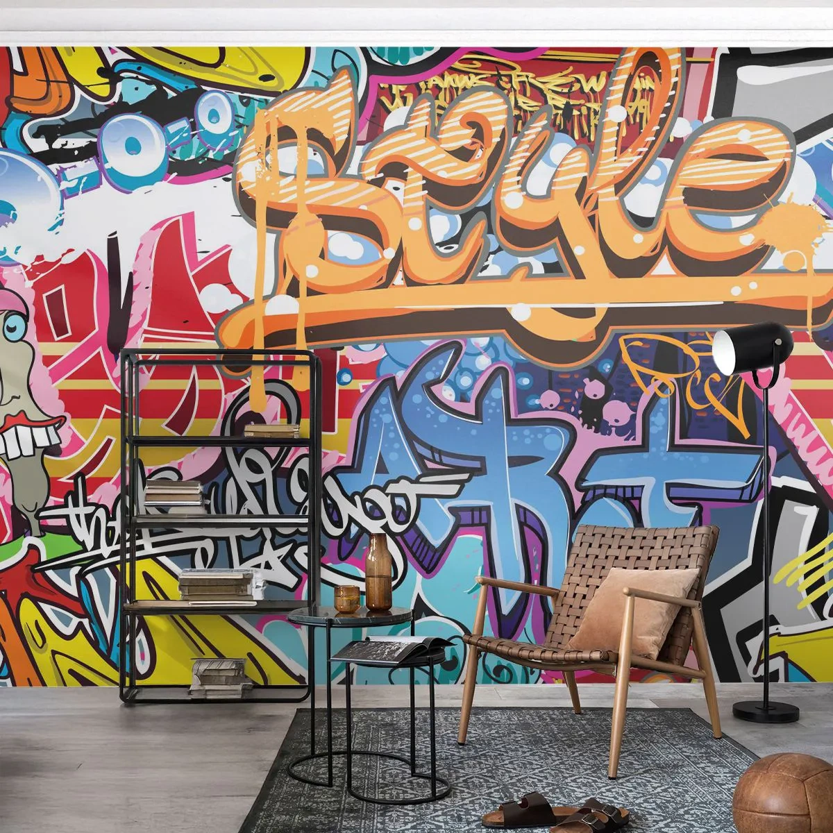 Fotomural personalizado Premium Canvas - Grafiti, el arte urbano - Pintada, Pedazo, Patrón moderno