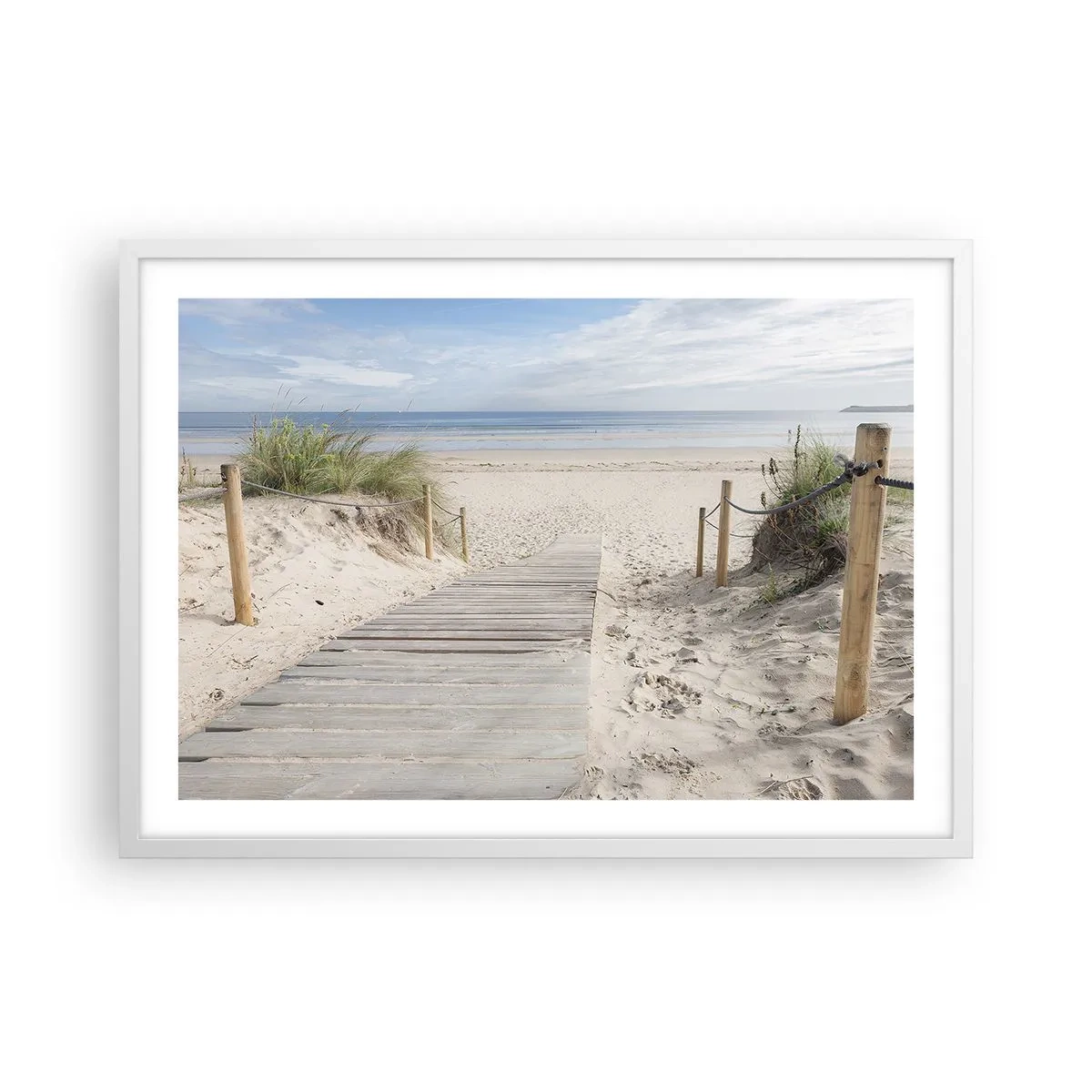 Póster en marco blanco - Hasta el horizonte - 70x50 cm