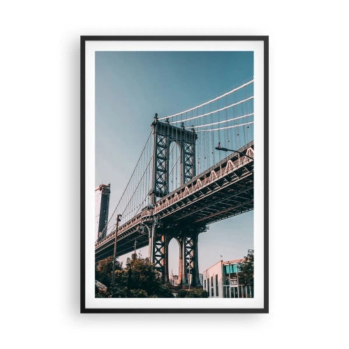 Póster en marco negro - Sobre el fluir de la ciudad - 61x91 cm