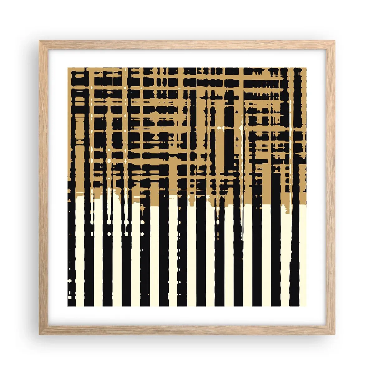 Póster en marco roble claro - Abstracción arquitectónica - 50x50 cm