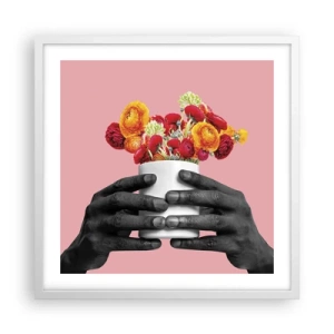 Póster en marco blanco - La apoteosis de la vida - 50x50 cm