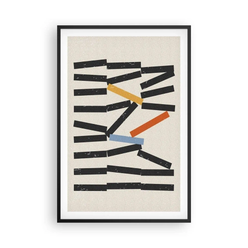 Póster en marco negro - Dominó - composición - 61x91 cm
