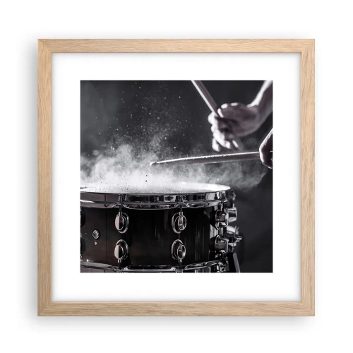 Póster en marco roble claro - El pulso de la música - 30x30 cm