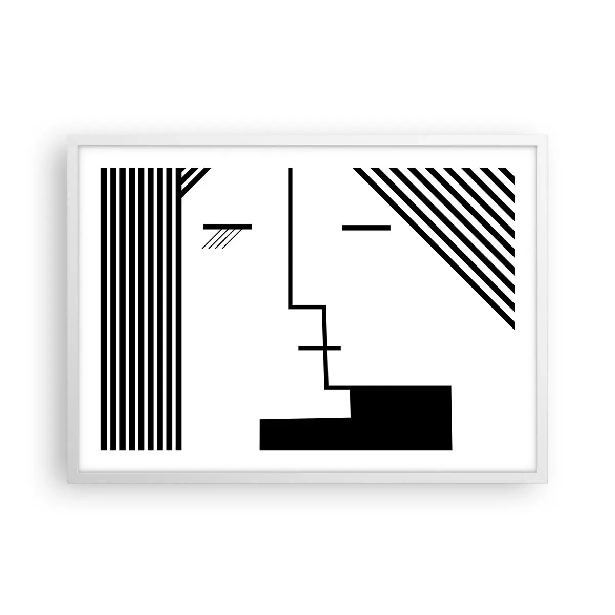 Póster en marco blanco - Solo un beso - 70x50 cm