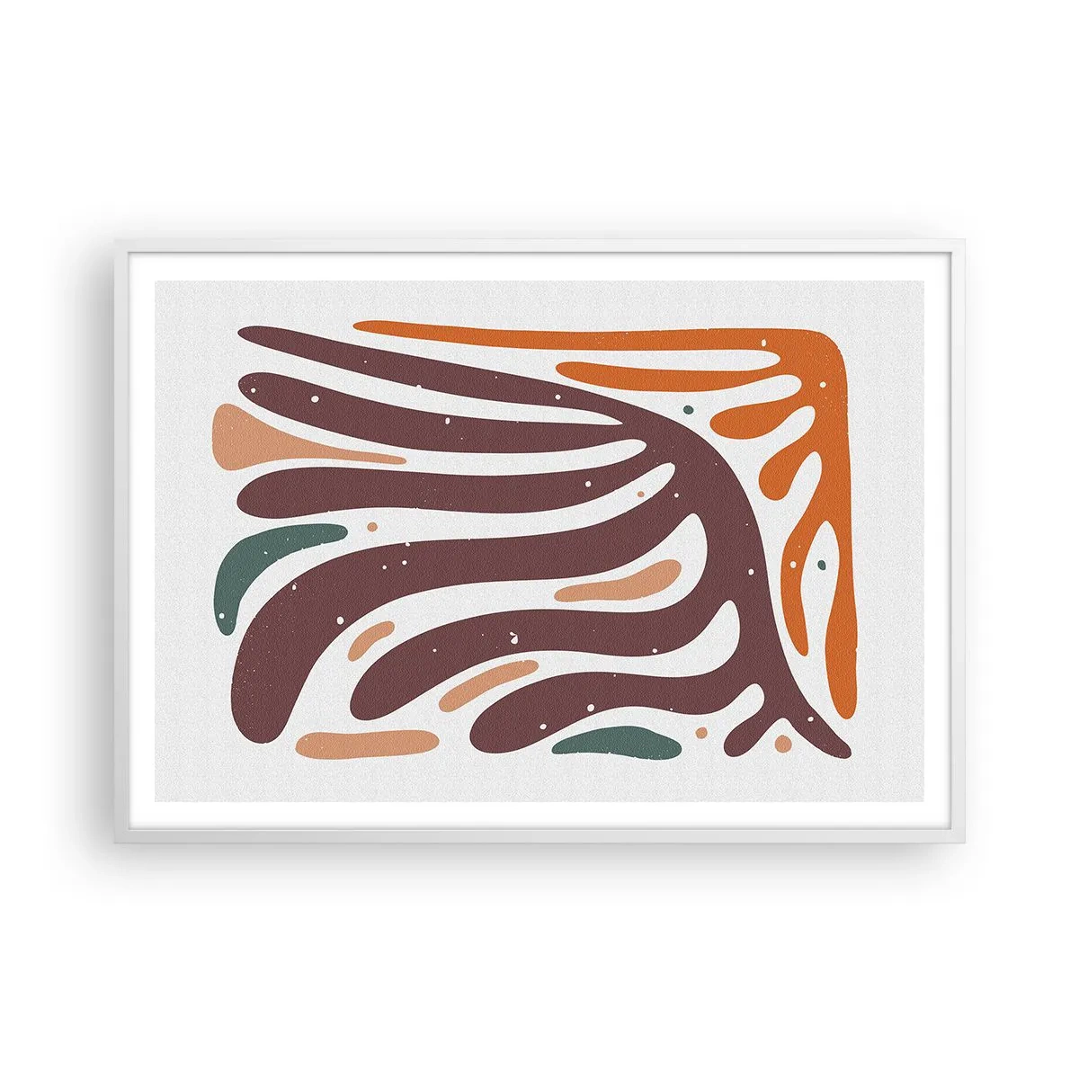 Póster en marco blanco - Composición orgánica - 100x70 cm