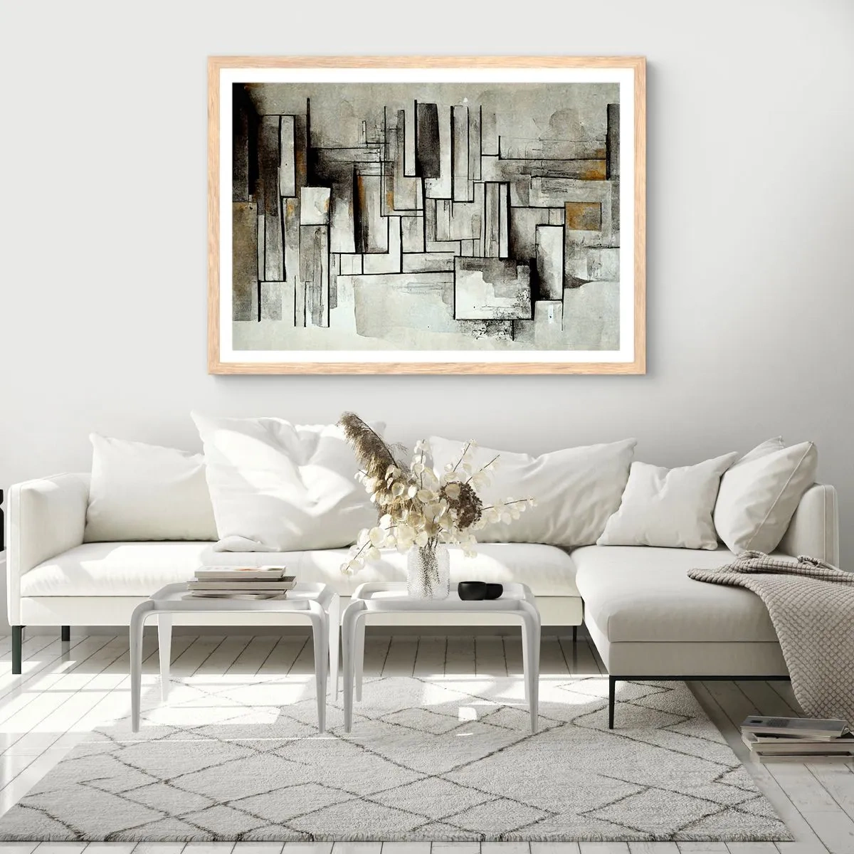 Póster en marco roble claro - El poder de la sencillez - 91x61 cm