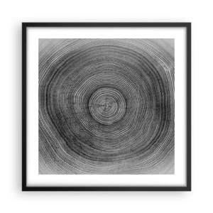 Póster en marco negro - El paso del tiempo - 50x50 cm