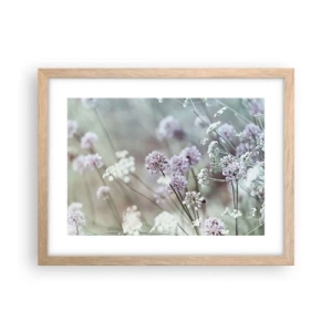 Póster en marco roble claro - Dulces filigranas de hierbas - 40x30 cm