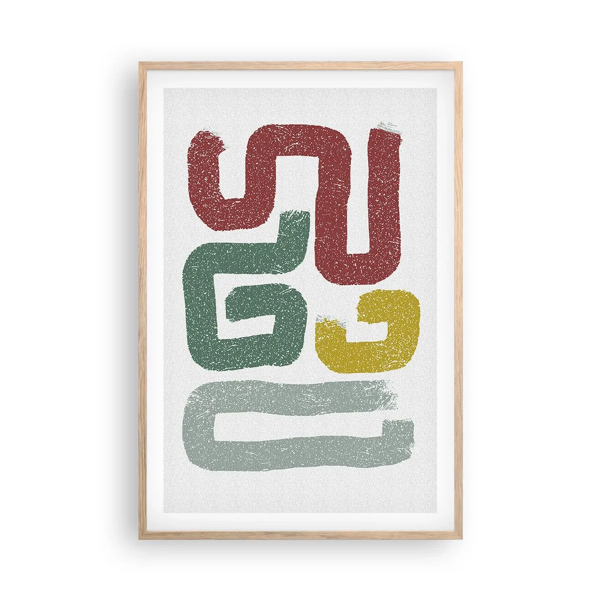 Póster en marco roble claro - En un idioma desconocido - 61x91 cm