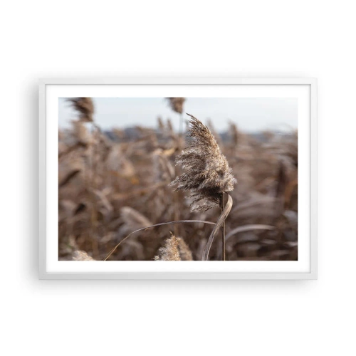 Póster en marco blanco - Es hora de volar con el viento - 70x50 cm