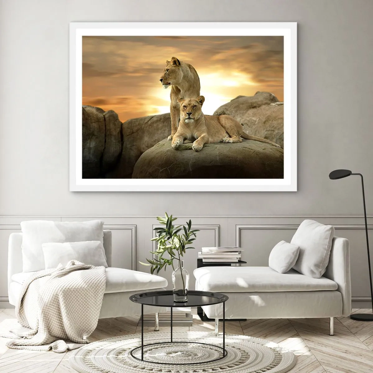 Póster en marco blanco - Majestuosidad real - 50x40 cm