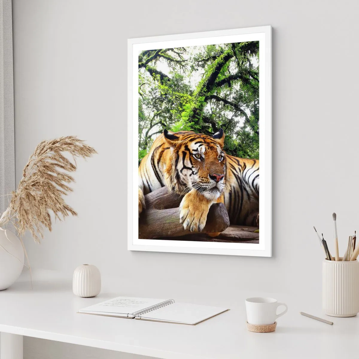 Póster en marco blanco - Atentamente - 30x40 cm