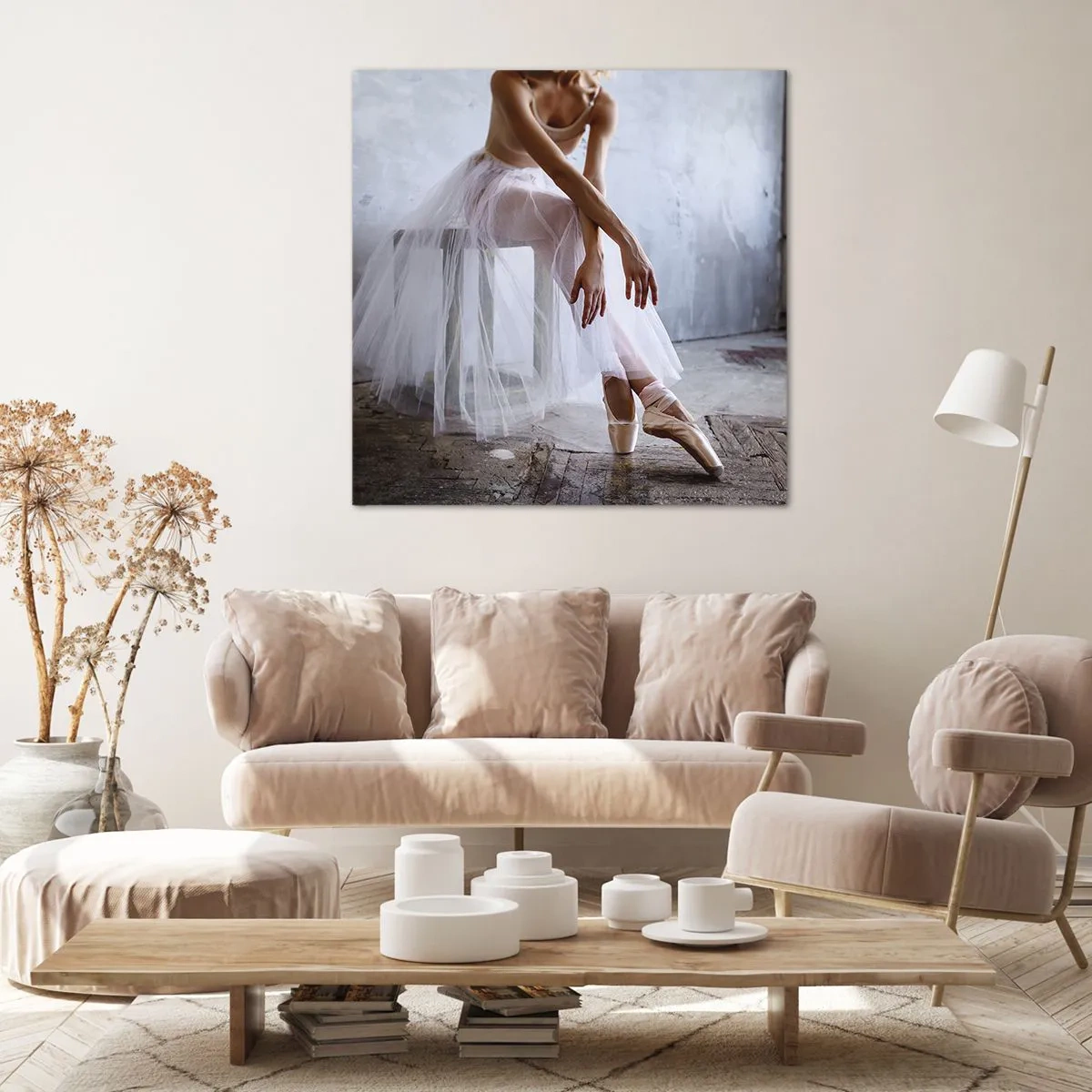 Cuadro sobre lienzo - Impresión de Imagen - Antes de que brillen las luces del escenario - 70x70 cm