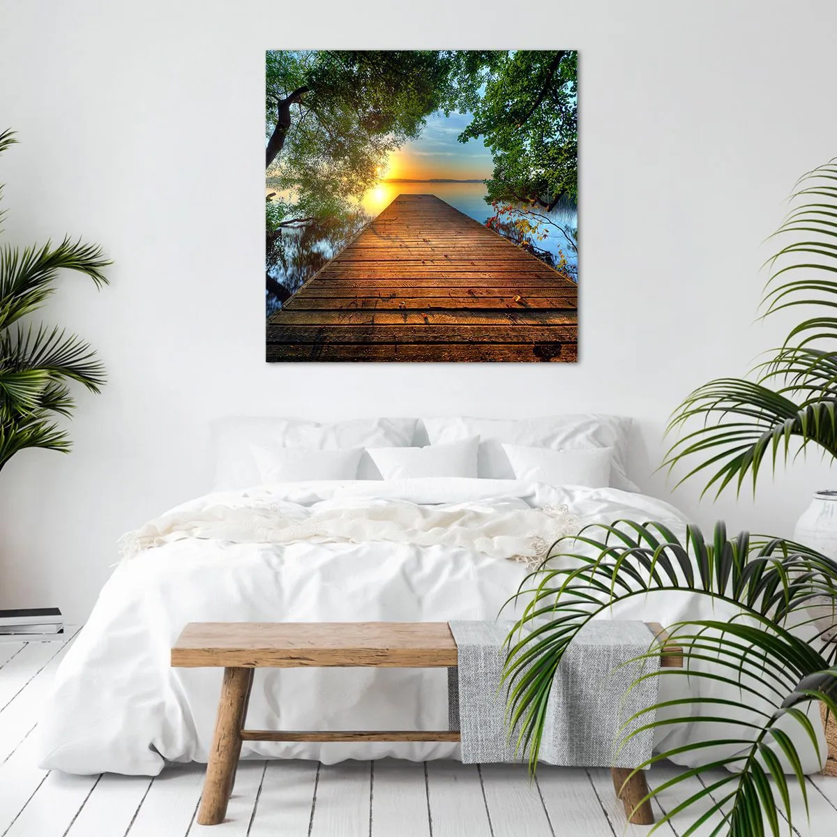 Cuadro sobre lienzo - Impresión de Imagen - Tómate tu tiempo, siéntate - 50x50 cm