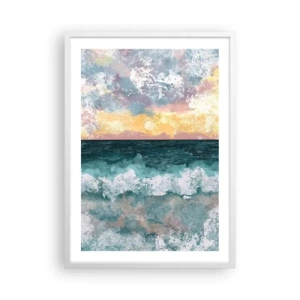 Póster en marco blanco - Agua, luz, aire - 50x70 cm