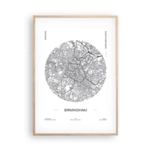 Póster en marco roble claro - Anatomía de Birmingham - 70x100 cm