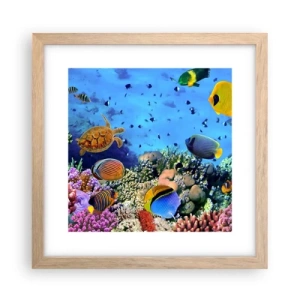 Póster en marco roble claro - Y qué sabemos de la vida... - 30x30 cm