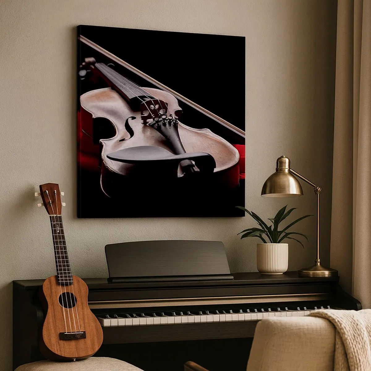 Cuadro sobre lienzo - Impresión de Imagen - Música de sentimientos - 30x30 cm