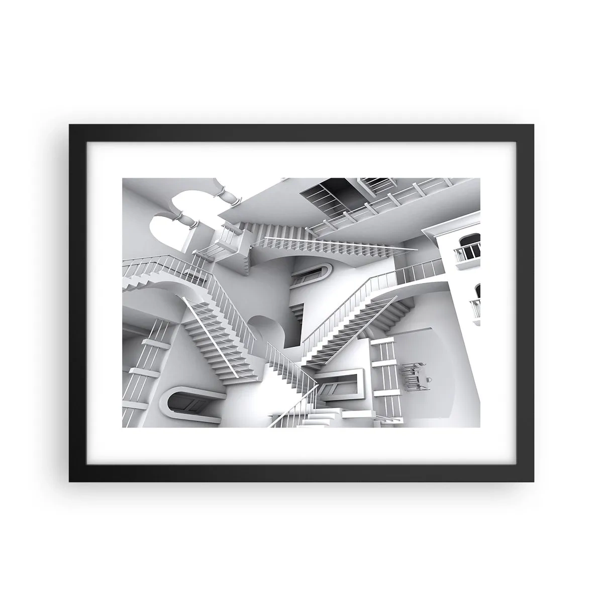 Póster en marco negro - Paradojas del espacio - 40x30 cm