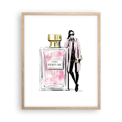 Póster en marco roble claro - La sensualidad parisina - 40x50 cm