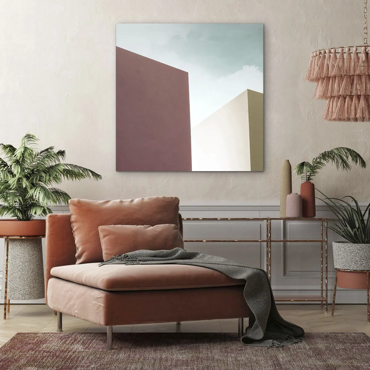 Cuadro sobre lienzo - Impresión de Imagen - Geometría de un verano soleado - 60x60 cm