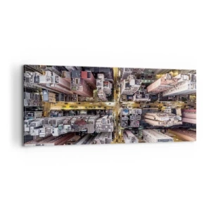 Cuadro sobre lienzo - Impresión de Imagen - Saludos desde Hong Kong - 100x40 cm