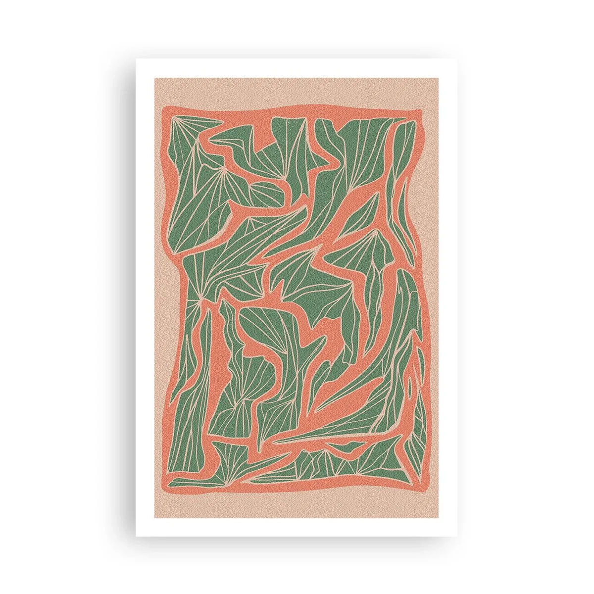 Póster - Lucha entre el coral y el verde - 61x91 cm