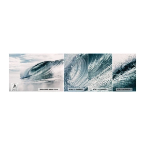 Muestra de fotomural autoadhesivo Deluxe Sticker - La cima del océano - Ola del mar, Mar, Océano - 100x30 cm