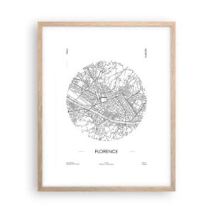 Póster en marco roble claro - Anatomía de Florencia - 40x50 cm