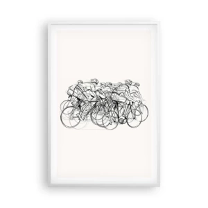 Póster en marco blanco - Juntos como un equipo - 61x91 cm