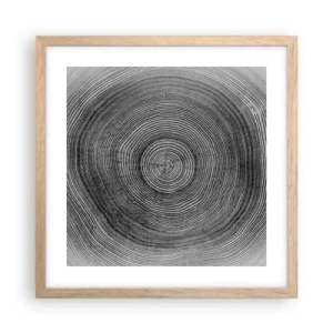 Póster en marco roble claro - El paso del tiempo - 40x40 cm