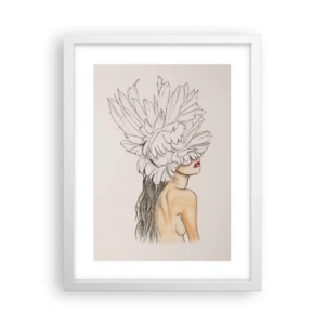 Póster en marco blanco - Belleza coronada - 30x40 cm