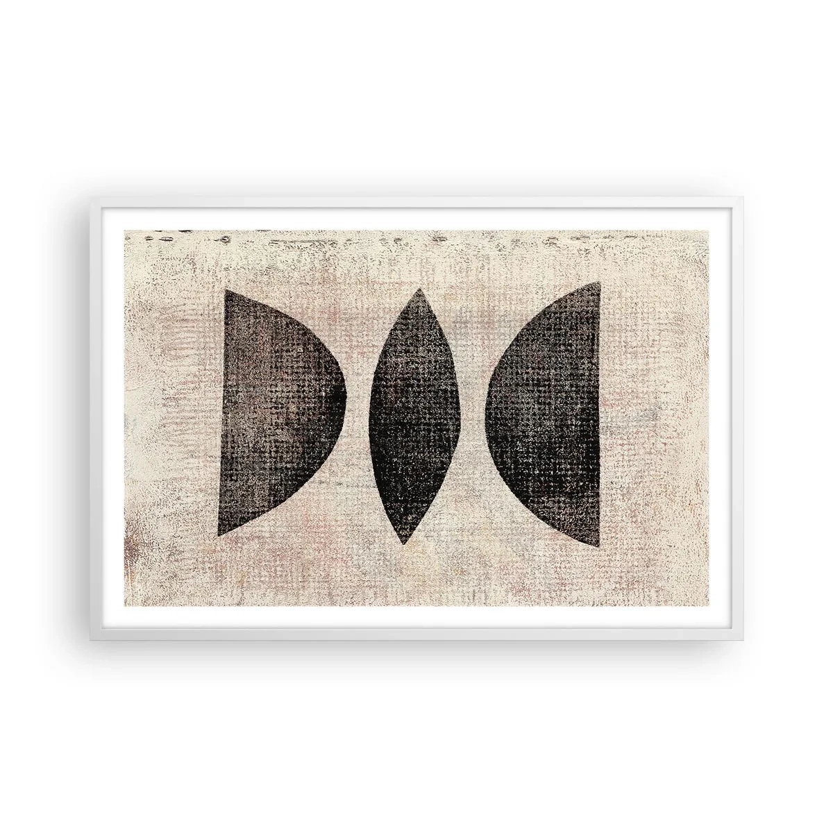 Póster en marco blanco - Abstracción étnica - 91x61 cm