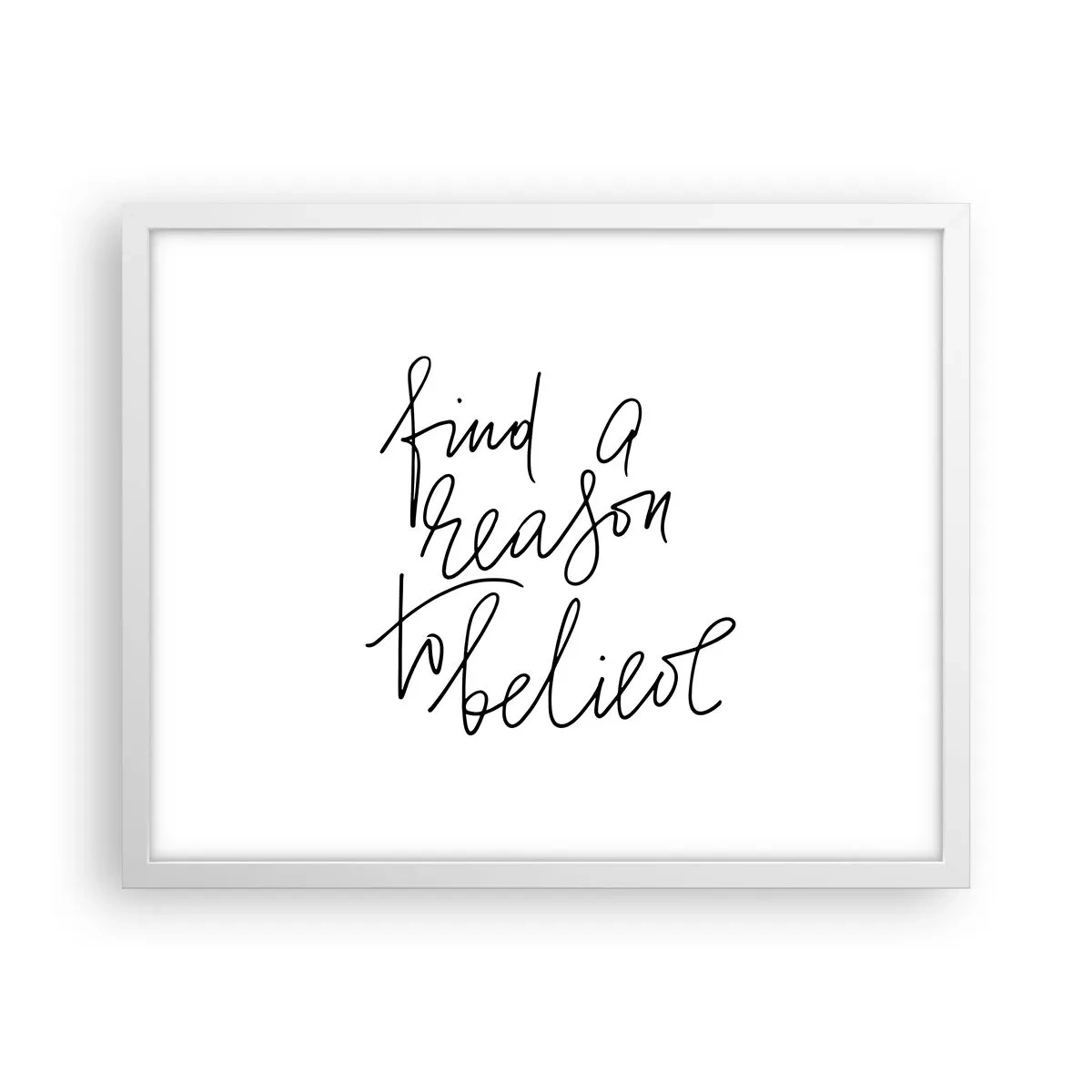 Póster en marco blanco - Es posible - 50x40 cm