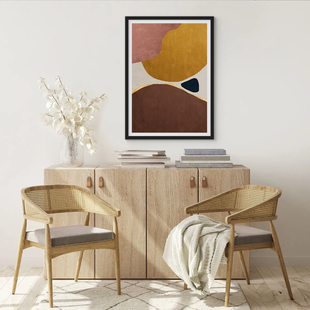 Póster en marco negro - Abstracción - un lugar en el espacio - 40x50 cm