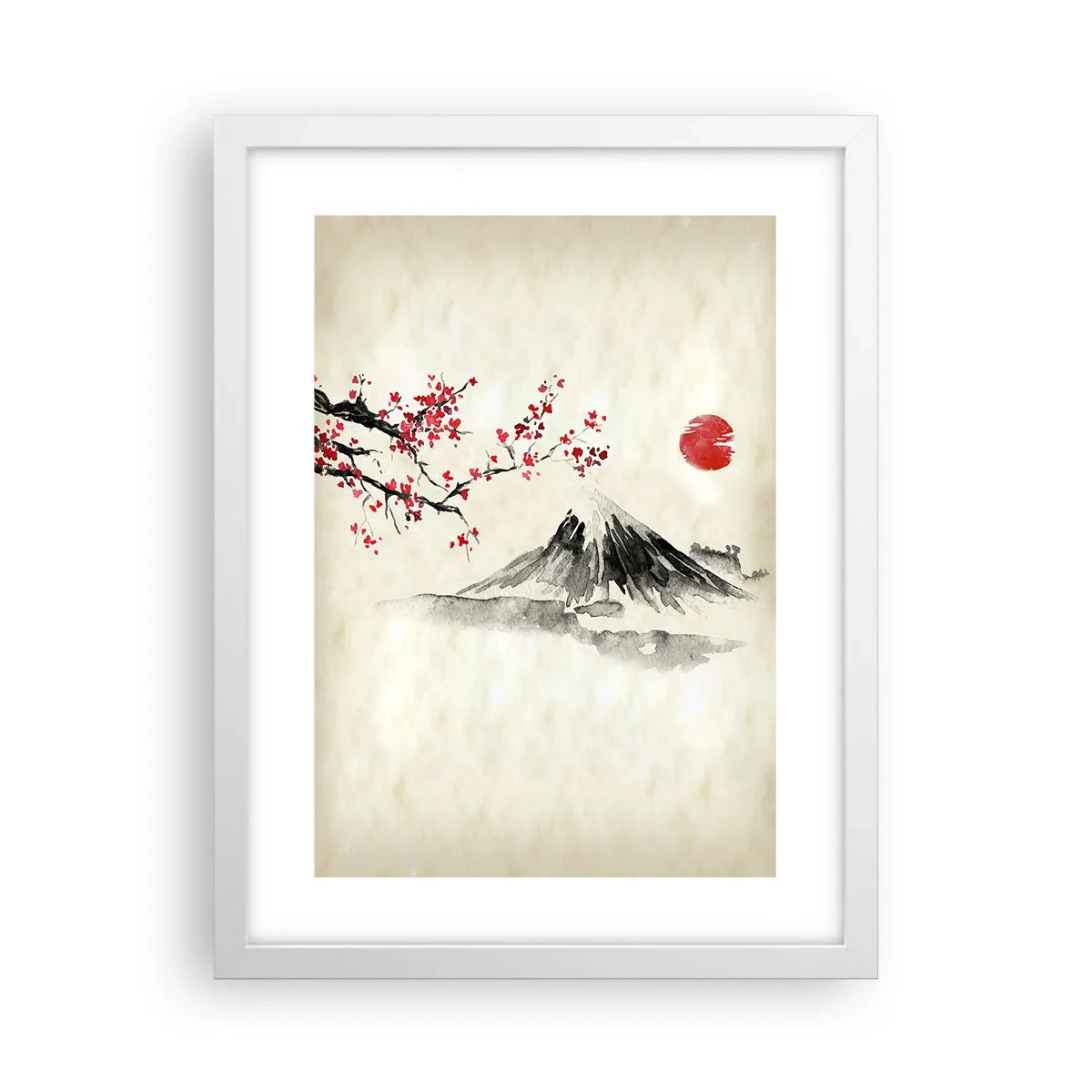 Póster en marco blanco - Enamórate de Japón - 30x40 cm