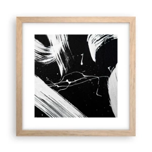 Póster en marco roble claro - Rompiendo la oscuridad - 30x30 cm