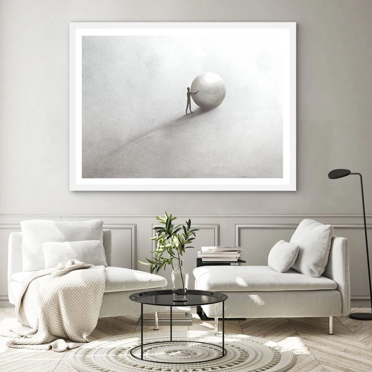 Póster en marco blanco - El juego de la vida - 91x61 cm