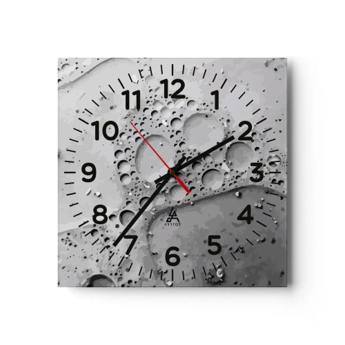 Reloj de pared - Reloj de vidrio - Rastro espumoso - 30x30 cm