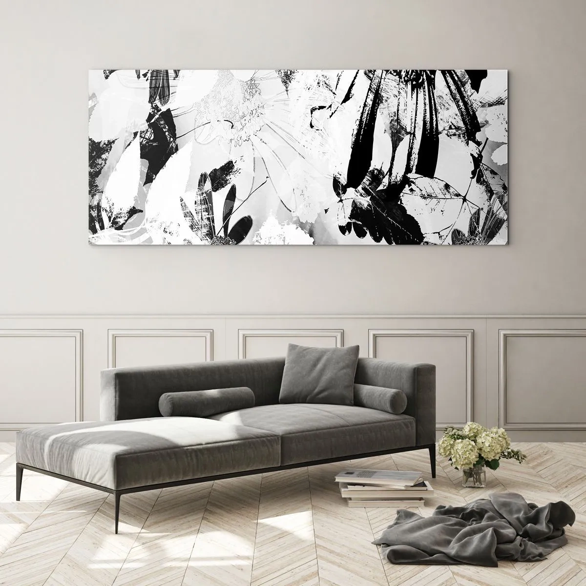 Cuadro sobre vidrio - Impresiones sobre Vidrio - Otoño en negativo - 100x40 cm