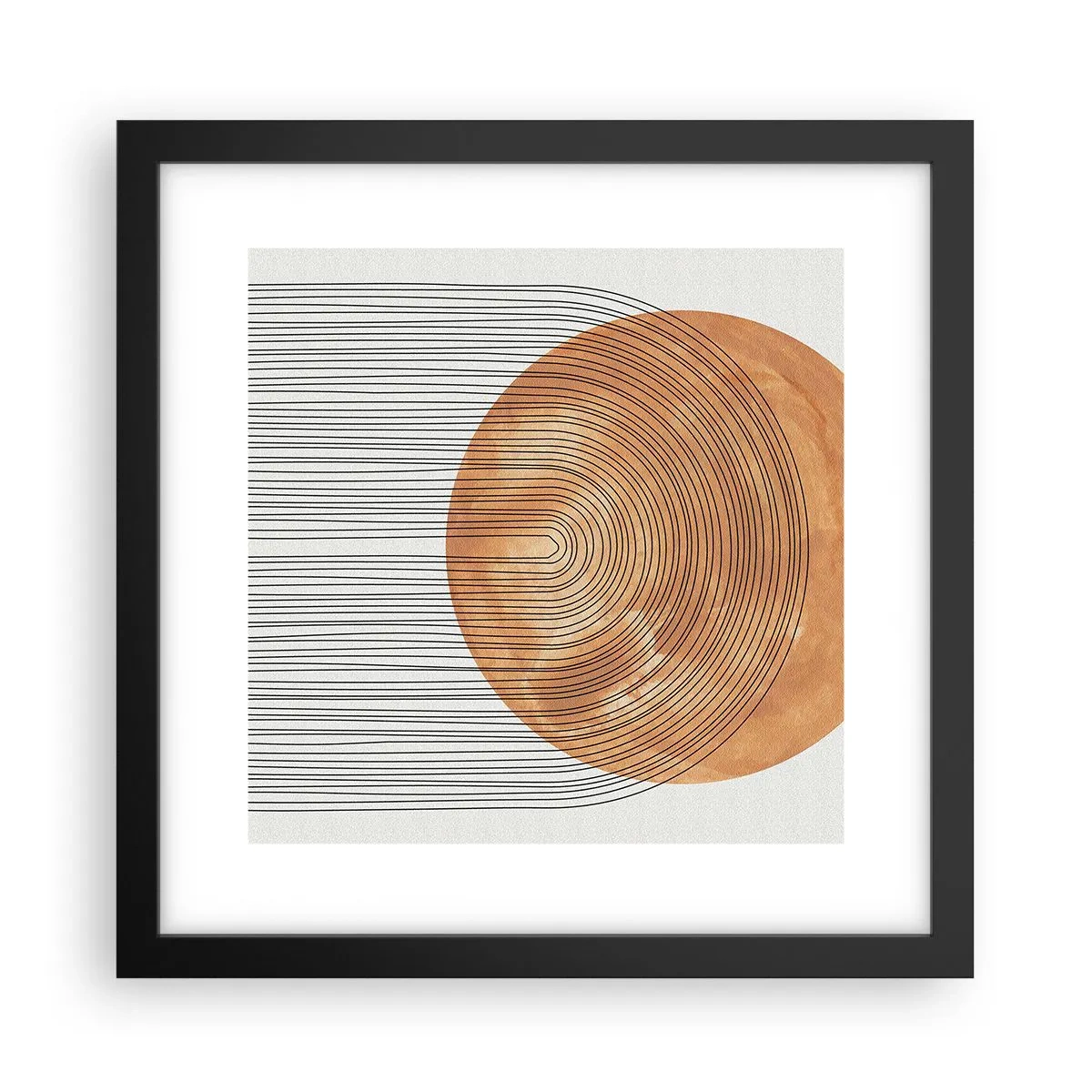 Póster en marco negro - Una composición soleada - 30x30 cm