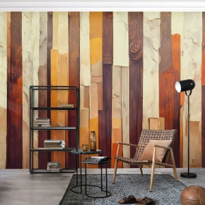 Fotomural Premium Canvas - Himno de los árboles del bosque - Pedazo, Abstracción, Cinturones - 250x175 cm