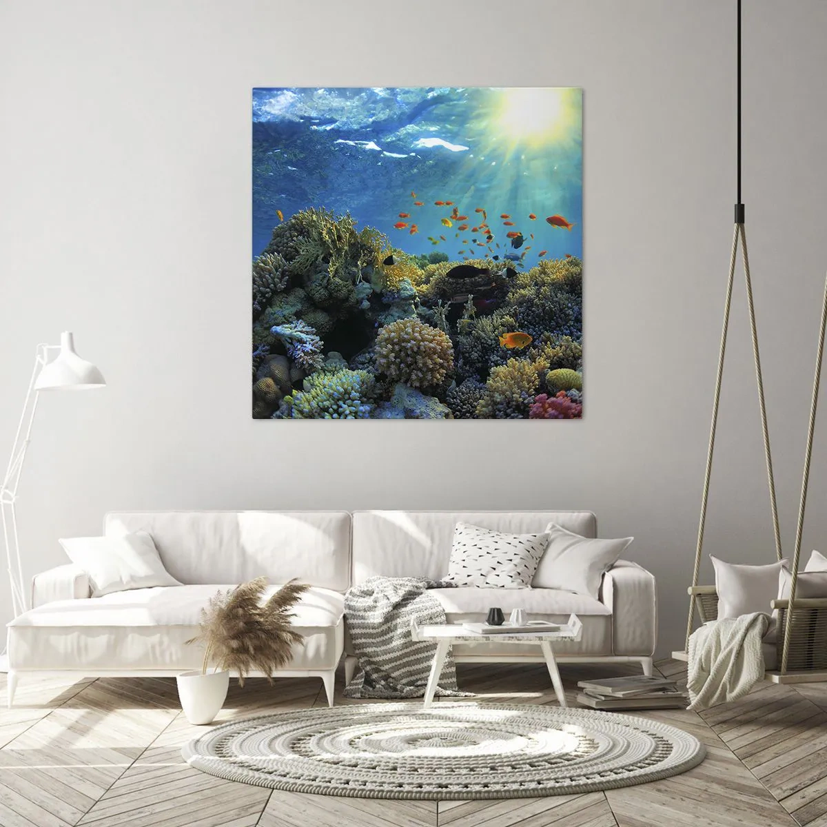 Cuadro sobre lienzo - Impresión de Imagen - Tesoros submarinos - 40x40 cm