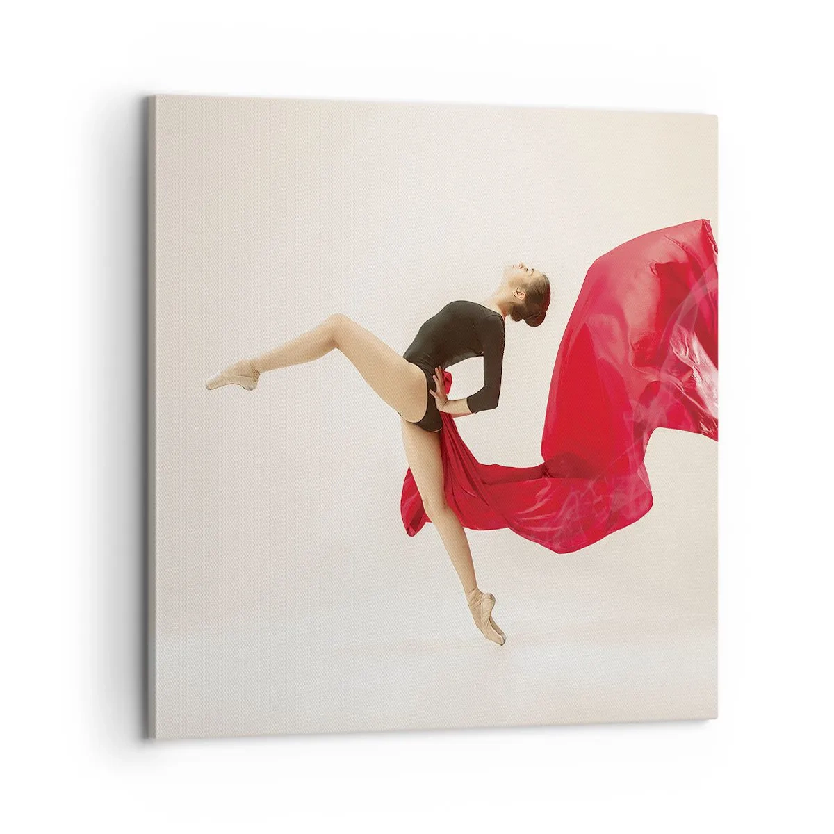 Cuadro sobre lienzo - Impresión de Imagen - Rojo y negro - 60x60 cm