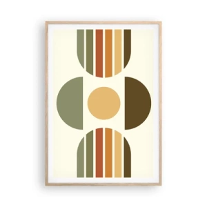 Póster en marco roble claro - Los tonos de la tierra - 70x100 cm