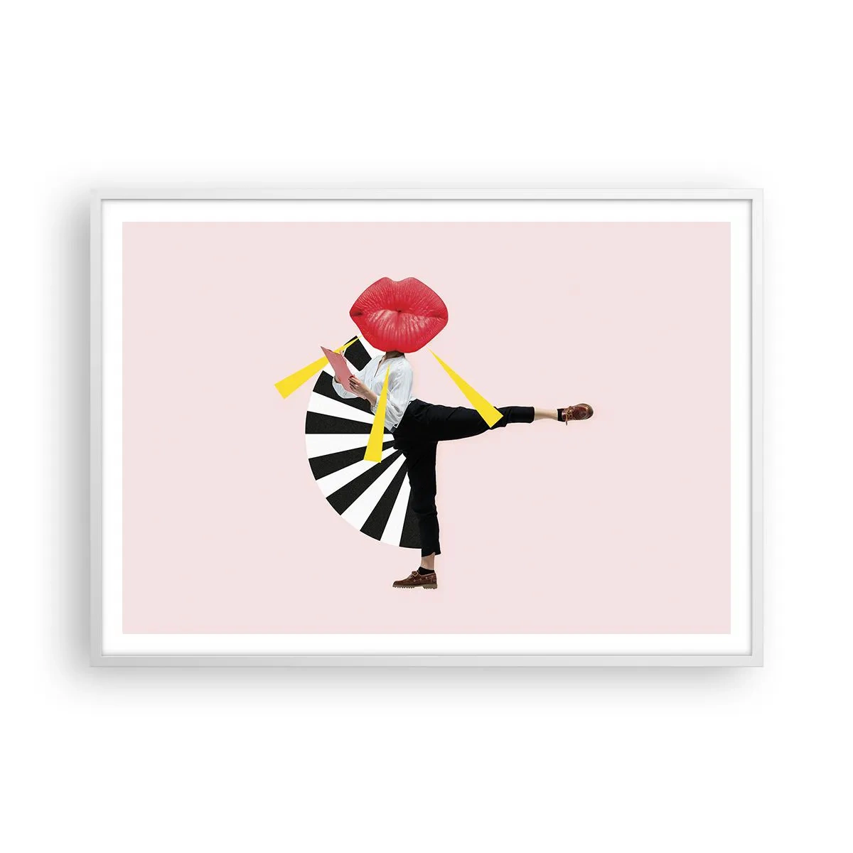 Póster en marco blanco - Arte pop surrealista - 100x70 cm